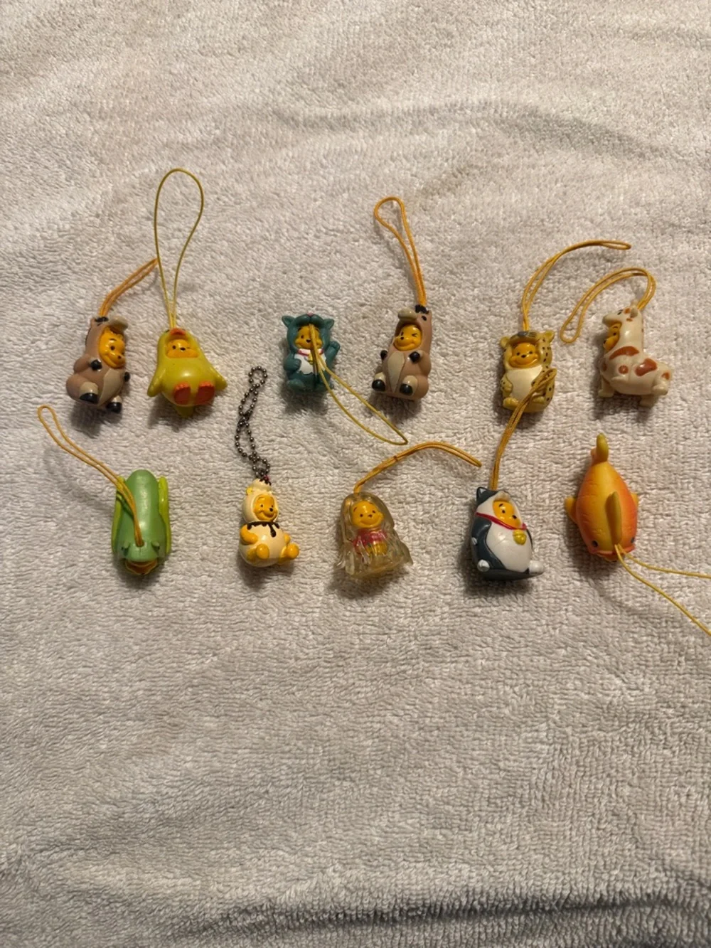 Cute Assorted Animal Character Phone Charms - Yellow Accents
